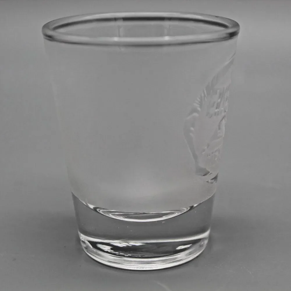 Vintage Ensenada Mexico Shot Glass Sleeping Mexican Etched Design